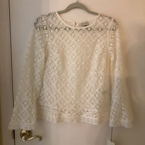 NWT Lace Bell Sleeve Top